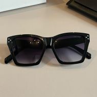 Celine Cat Eye Sunglasses in Acetate with Studs and Celine Signature Black/Purple