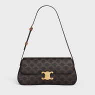 Celine Medium Lola Bag in Triomphe Canvas Brown