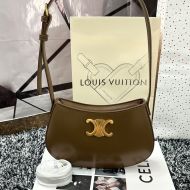 Celine Medium Tilly Bag in Shiny Calfskin Brown