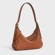 Celine Mini Romy Bag in Supple Calfskin Brown