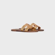 Celine Triomphe Slides Women Calfskin Gold