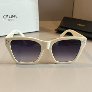 Celine Cat Eye Sunglasses in Acetate with Studs and Celine Signature Beige