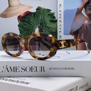 Celine CL40194 Triomphe Oval Sunglasses in Acetate Tortoise