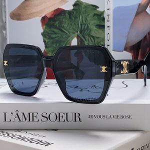 Celine Triomphe Square Sunglasses in Acetate Black