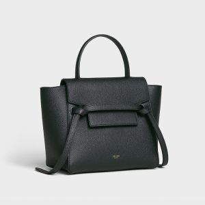 Celine Nano Belt Bag in Grained Calfskin Black