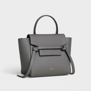 Celine Nano Belt Bag in Grained Calfskin Grey