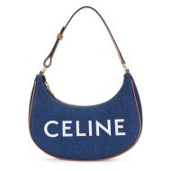 Celine Ava Bag in Denim with Celine Print Navy Blue