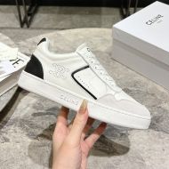 Celine CT-10 Trainer Low Lace-Up Sneakers Unisex Calfskin and Suede Calfskin White/Black