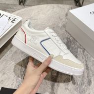 Celine CT-10 Trainer Low Lace-Up Sneakers Unisex Calfskin and Suede Calfskin White/Khaki