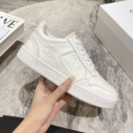 Celine CT-10 Trainer Low Lace-Up Sneakers Unisex Calfskin White