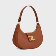 Celine Medium Ava Triomphe Bag in Smooth Calfskin Brown