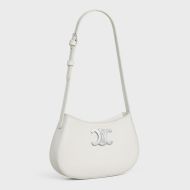 Celine Medium Tilly Bag in Shiny Calfskin White