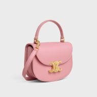 Celine Mini Besace Clea Bag in Shiny Calfskin Pink