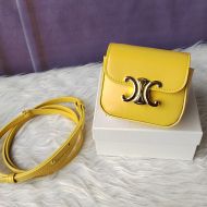 Celine Mini Claude Crossbody Bag in Shiny Calfskin Yellow