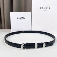 Celine Small Western Belt in Smooth Calfskin Black/Silver