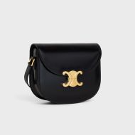Celine Besace Crossbody Bag in Shiny Calfskin Black