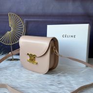 Celine Besace Crossbody Bag in Shiny Calfskin Pink
