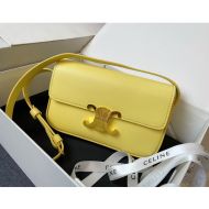 Celine Claude Shoulder Bag in Shiny Calfskin Yellow