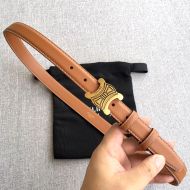 Celine Medium Triomphe Belt in Natural Calfskin Brown