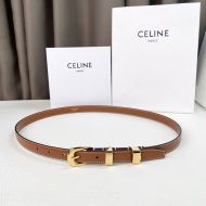 Celine Small Western Belt in Smooth Calfskin Brown